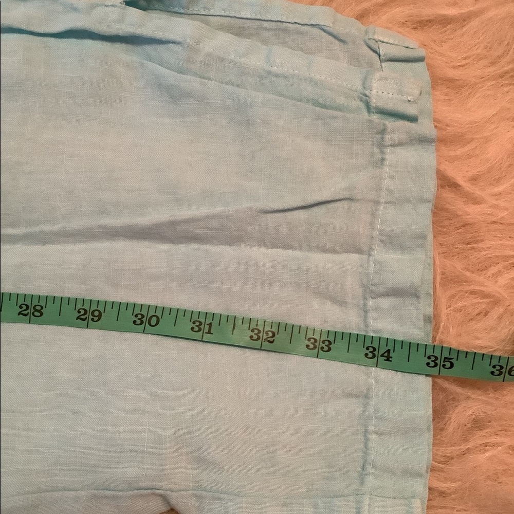 Mint Linen Drawstring Pants - Picture 4 of 6